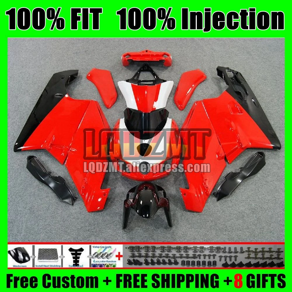 Injection Body For DUCATI 749 999 S R 749S 999S Red black 05 Bodywork 125No.16 749-999 05 06 749R 999R 2005 2006 OEM Fairing