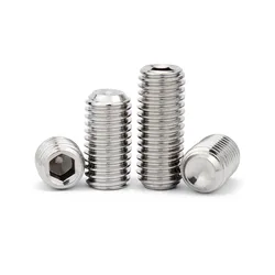 M1.6 M2 M2.5 M3 M4 M5 M6 M8 M10 M12 M16 304 A2 Stainless Steel Hex Hexagon Socket Cup Point Set Screw Grub Headless Bolt DIN916