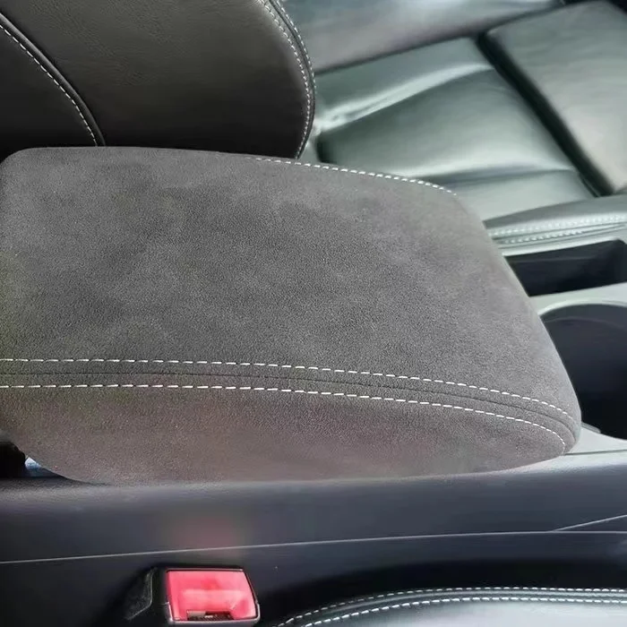 Top suede For Nissan Qashqai 2008-2022 Leather Central Armrest Box Protection Sleeve Armrest box modification Accessories