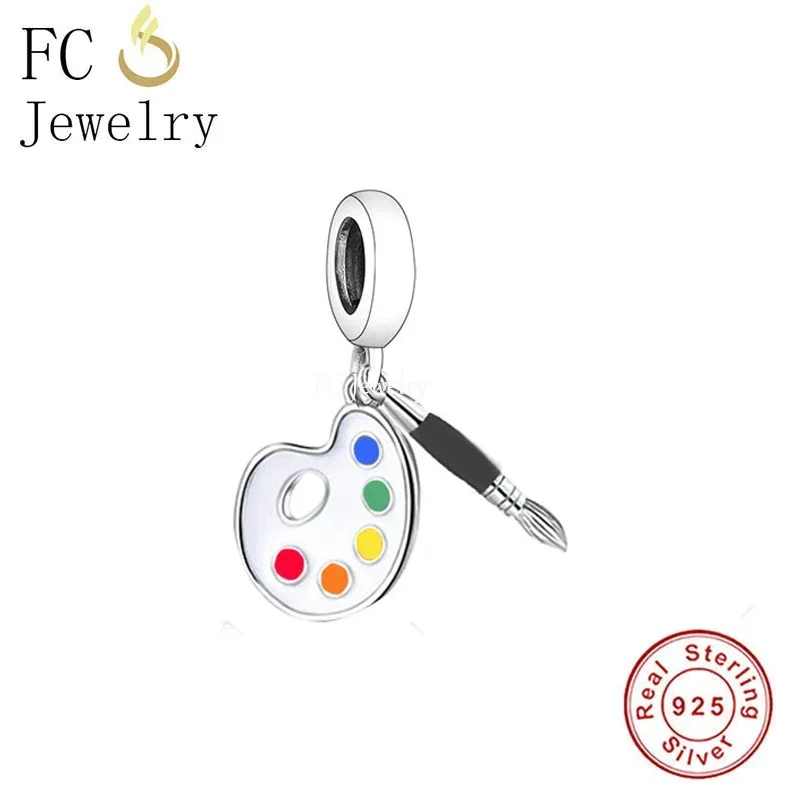 FC Jewelry Fit Original Charm Bracelet 925 Sterling Silver Art Painting Tray Draw Your Dream Bead For Making Women Berloque 2022