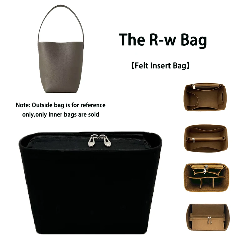 EverToner Multi-Pocket Organizer for The R-w Bag Storage Bag Bucket Bag Felt Insert Handbag Liner Bag