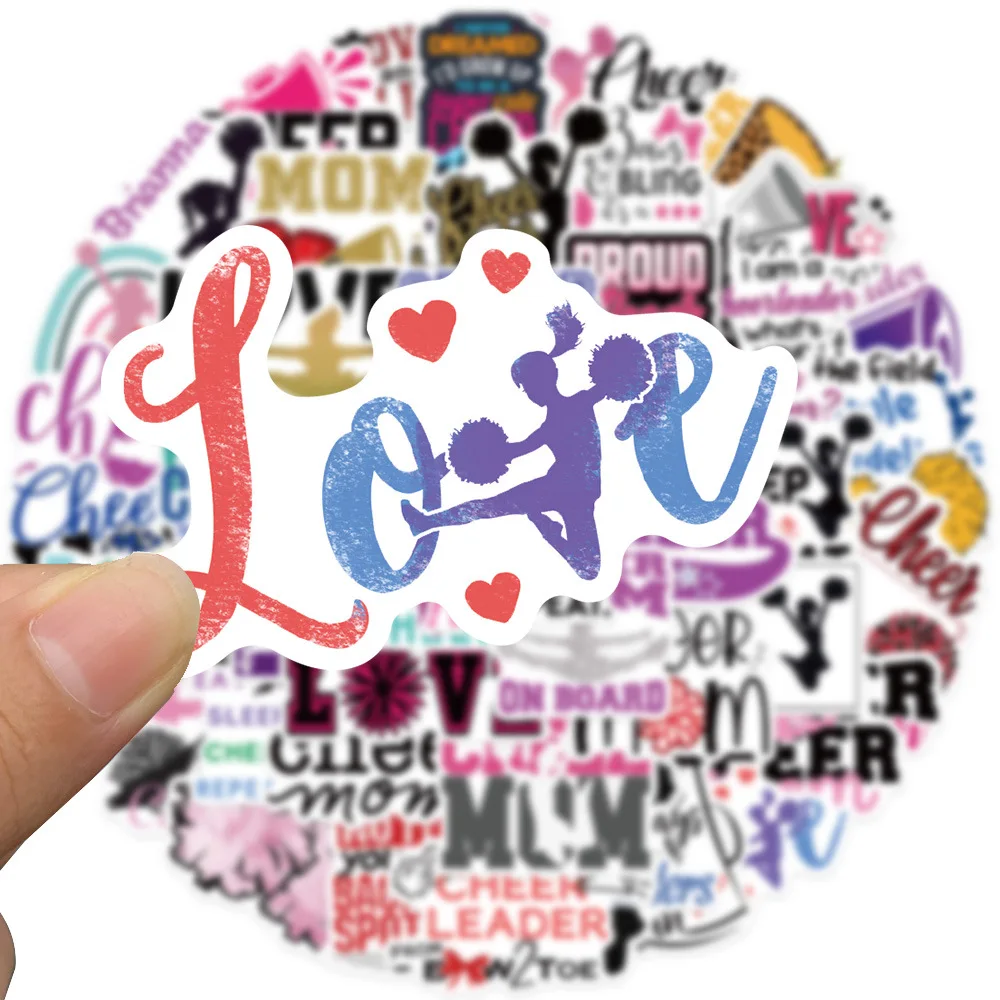 

50PCS Cheerleader Cheer Cartoon Decorative Graffiti Sticker Waterproof Decal for Refrigerator Stationery Box Skateboard Helmet