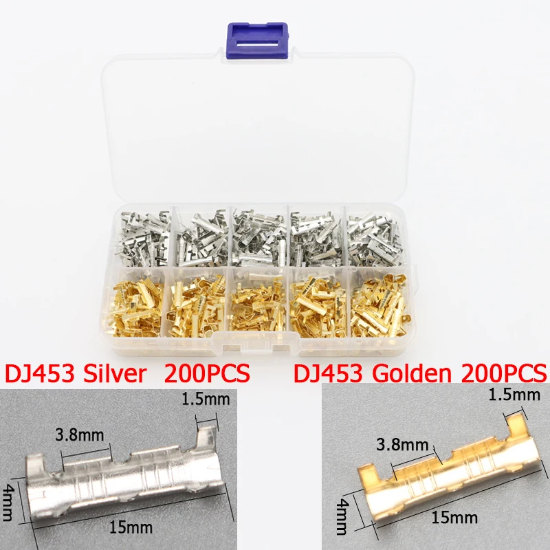 

400 pieces/box 453 454 U-shaped terminal connector cold plug connector cold terminal small tooth sealed terminal, 0.3-10.0mm2