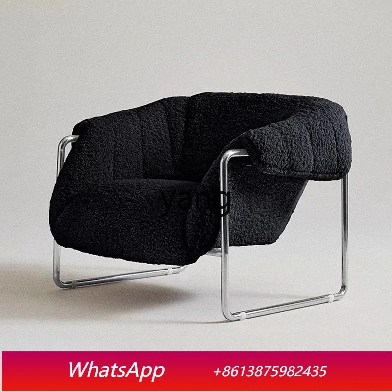 

LTT single sofa chair living room lamb wool designer Internet celebrity home lazy leisure chair