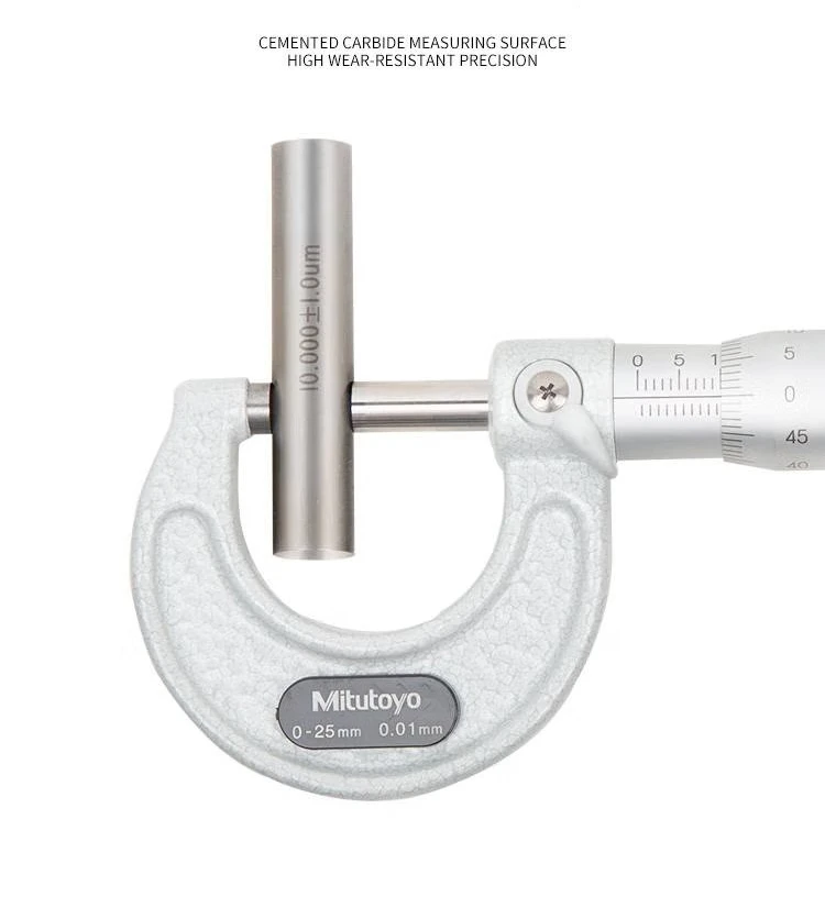 Mitutoyo Outside Micrometers 0-25mm/25-50mm/50-75mm/75-100mm/100-125mm/125-150mm/150-175mm/175-200mm Graduation 0.01mm