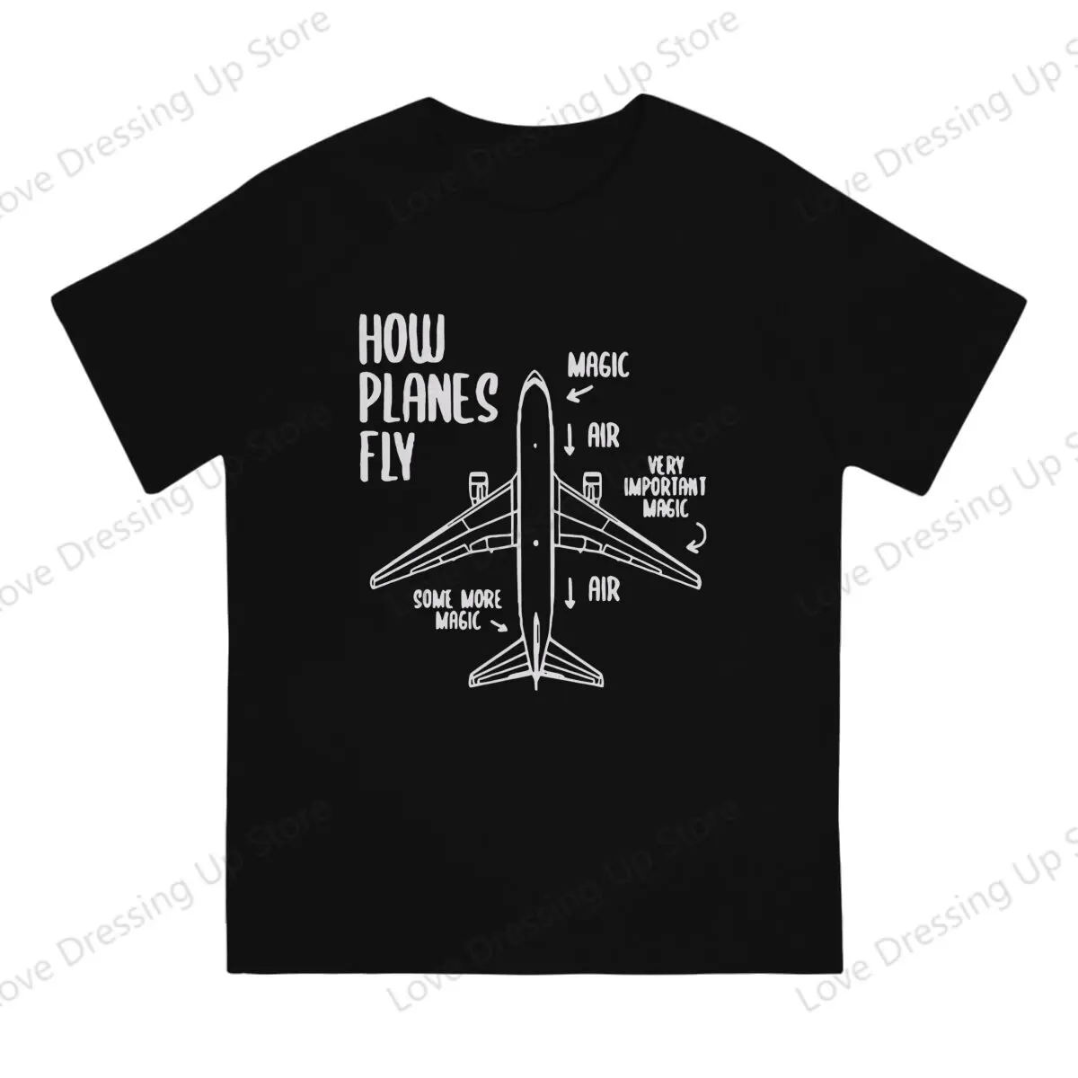 Funny Pilot Quote 100%Pure Cotton Casual Men T-Shirt How Planes Fly Short sleeve Tshirts Harajuku Tee Funny Tops