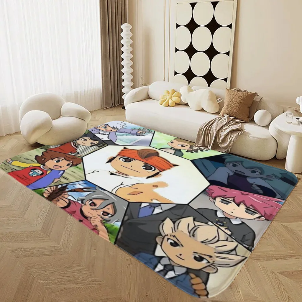 Hot Game Inazuma Eleven Soft Large Carpet for Living Room Room Decor Plush Rugs for Children Bedroom Play Floor Mats