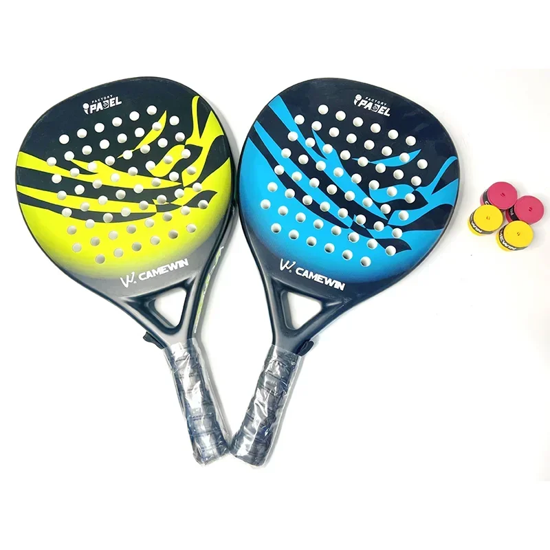 1PC CAMEWIN Beach Tennis Racket EVA Core Paddle Carbon Glass Fiber Soft Face Racquet with Bag for Men Women Outdoor Beach Sport