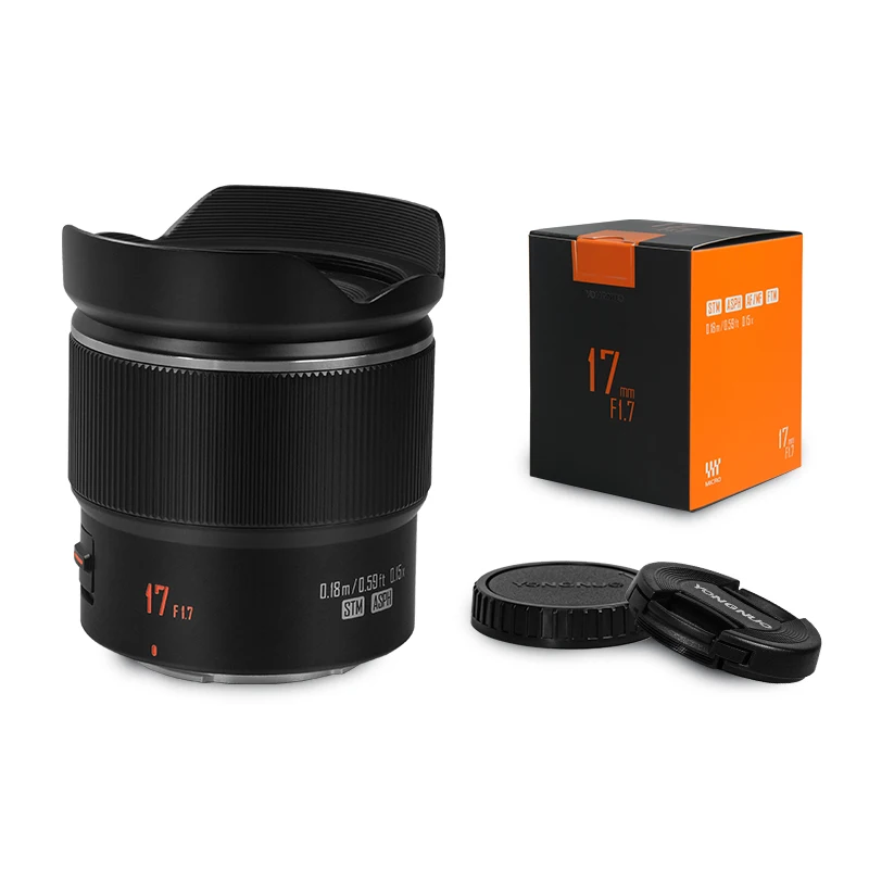 YONGNUO YN17MM F1.7M STM Camera Lens M43 Frame Auto Focus Lens for M4/3 Mount Olympus Panasonic Cameras GH5 GX9 EM5 EM10