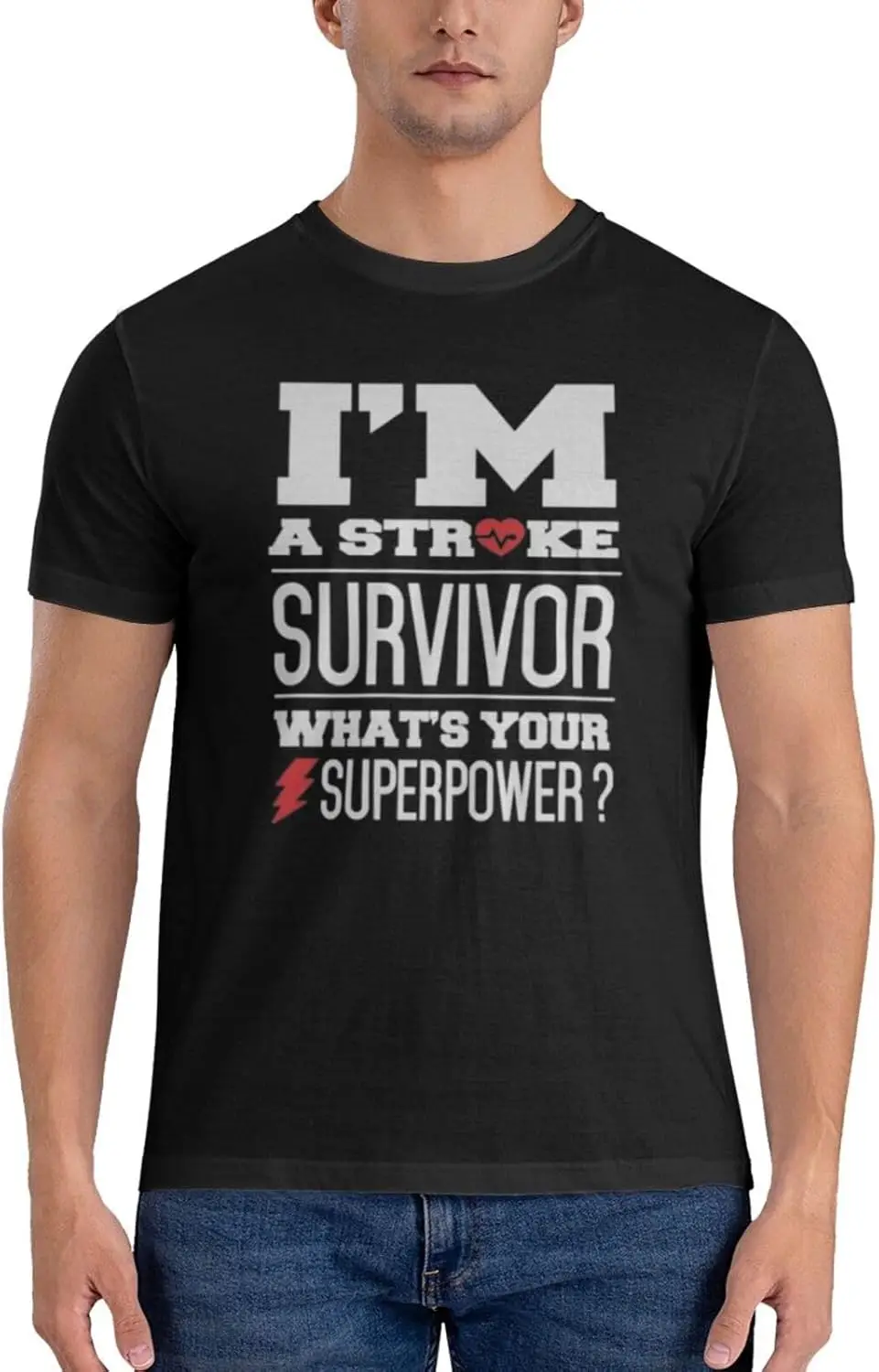 

I'm A Stroke Survivor Men's t-Shirt, Cotton t-Shirt, Crew Neck t-Shirt