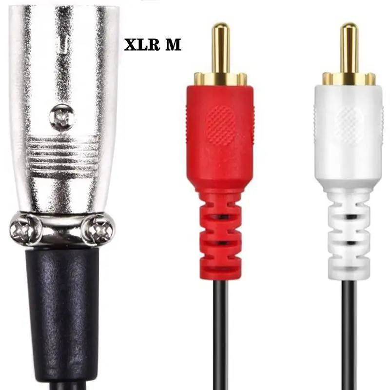 15cm/1.5m/3m RCA Line Audio Cable 2RCA Male to XLR Cannon Male Female Double Lotus to Cannon Audio Cable