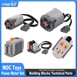 MOC Technical Power Functions M L Servo Motor Parts Train Buggy Motor With Legoeds 8881 8883 Building Block Car Toy