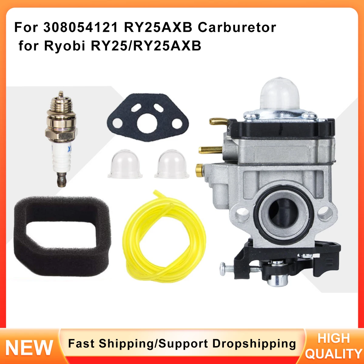 Replacement Carburetor 308054121 for Ryobi RY25AXB RY25 25cc String Trimmer