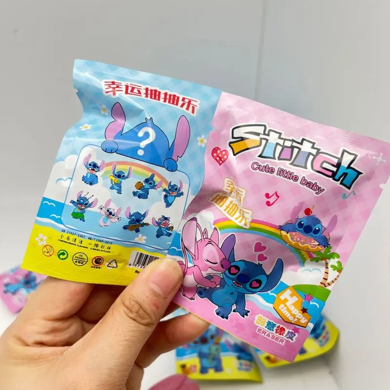 Stitch Eraser 32pcs Disney Kawaii Student Stationery Cartoon 3d Blind Bag Pencil Eraser Cleaning Tools Cute School Gifts Office image 4
