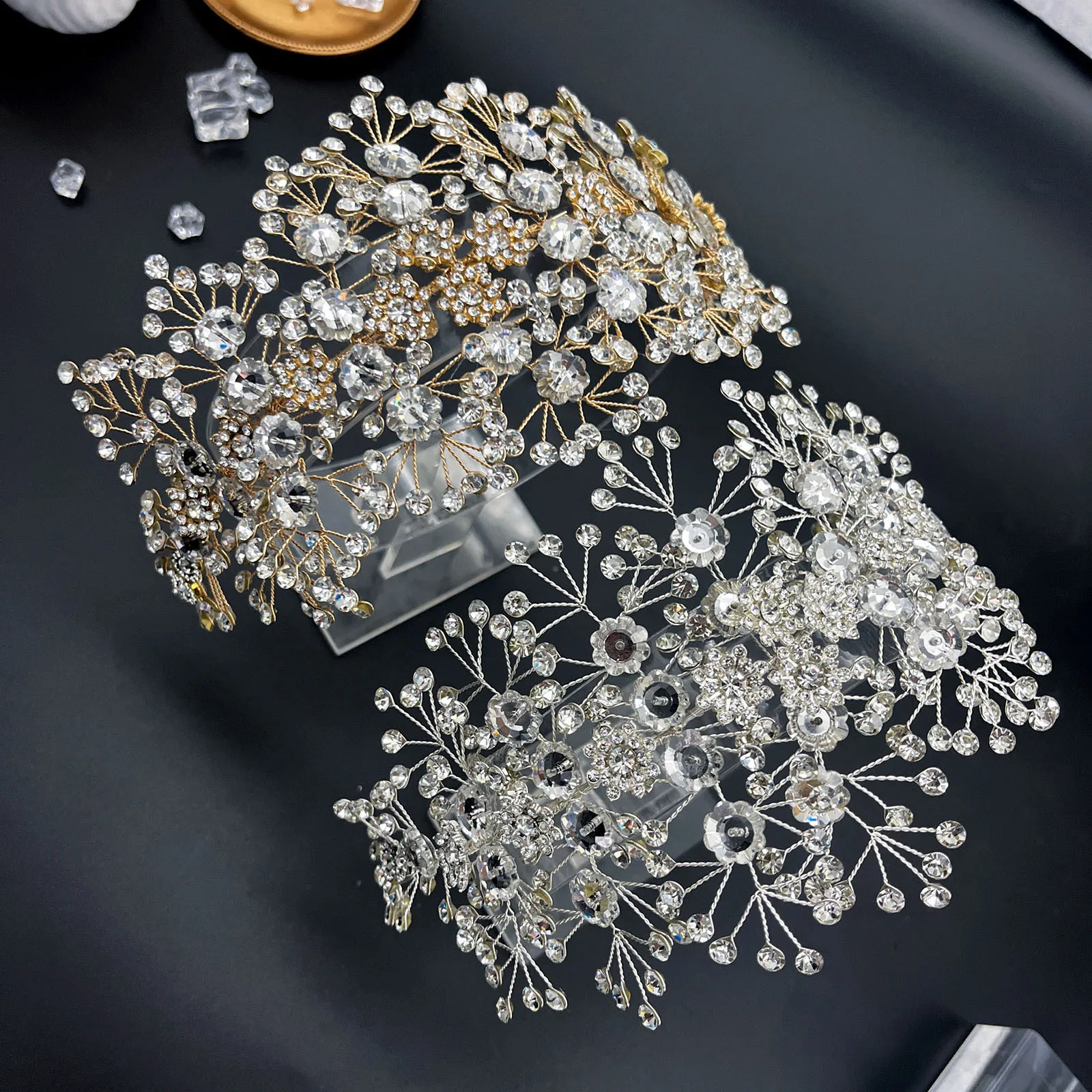 

DZ270 Gorgeous Bridal Head Piece Rhinestone Woman Headdress Party Crown Wedding Hair Accessories Crystal Headband Bride Tiara