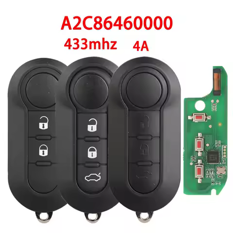 jingyuqin 4A Chip 433MHz A2C86460000 Flip Car Remote Key For Fiat Mobi Uno Fiorino E Mais Strada Peugeot Citroen Fob Control