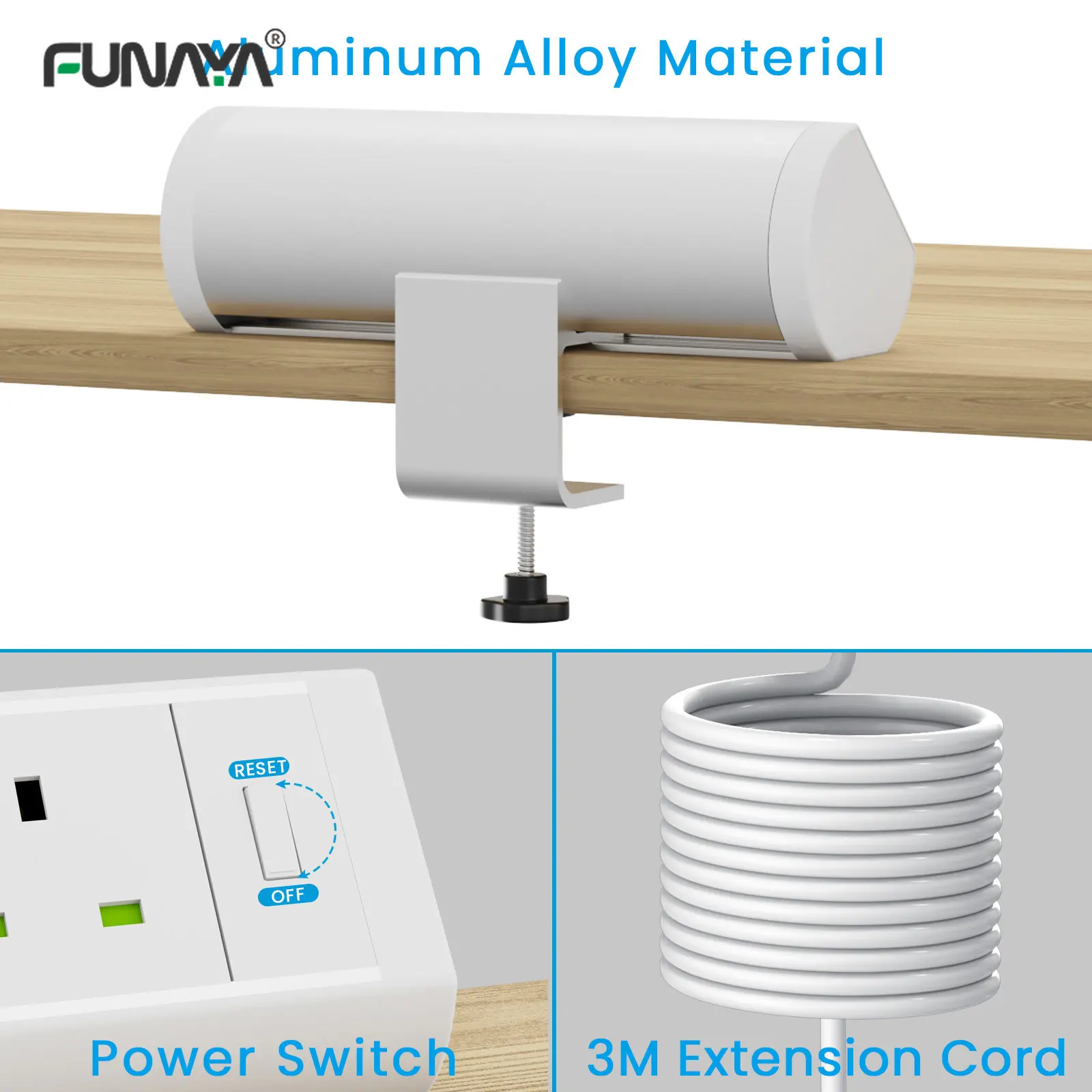 Imagem -06 - Tomada de Mesa com Cabo de Extensão Soquetes com Clipe Liga Branco Tomadas Usb Eua ue Reino Unido au ac 110v 220v 3200w