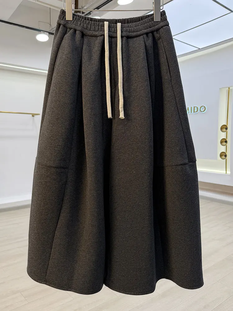 Korean A-word wide casual loose and thin nine-point pants leg culottes