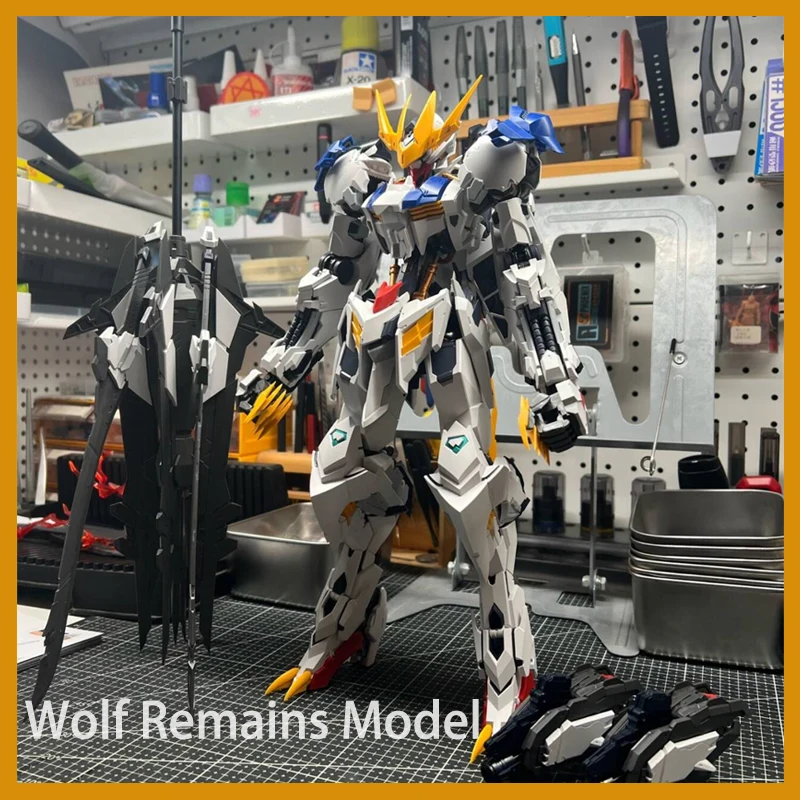 

Коллекционная сборная модель робота Wolf Remains Logar PG 1/60 Barbatos ASW-G-08 GK Style, фигурка для любителей мехов, подарок для коллекционеров.