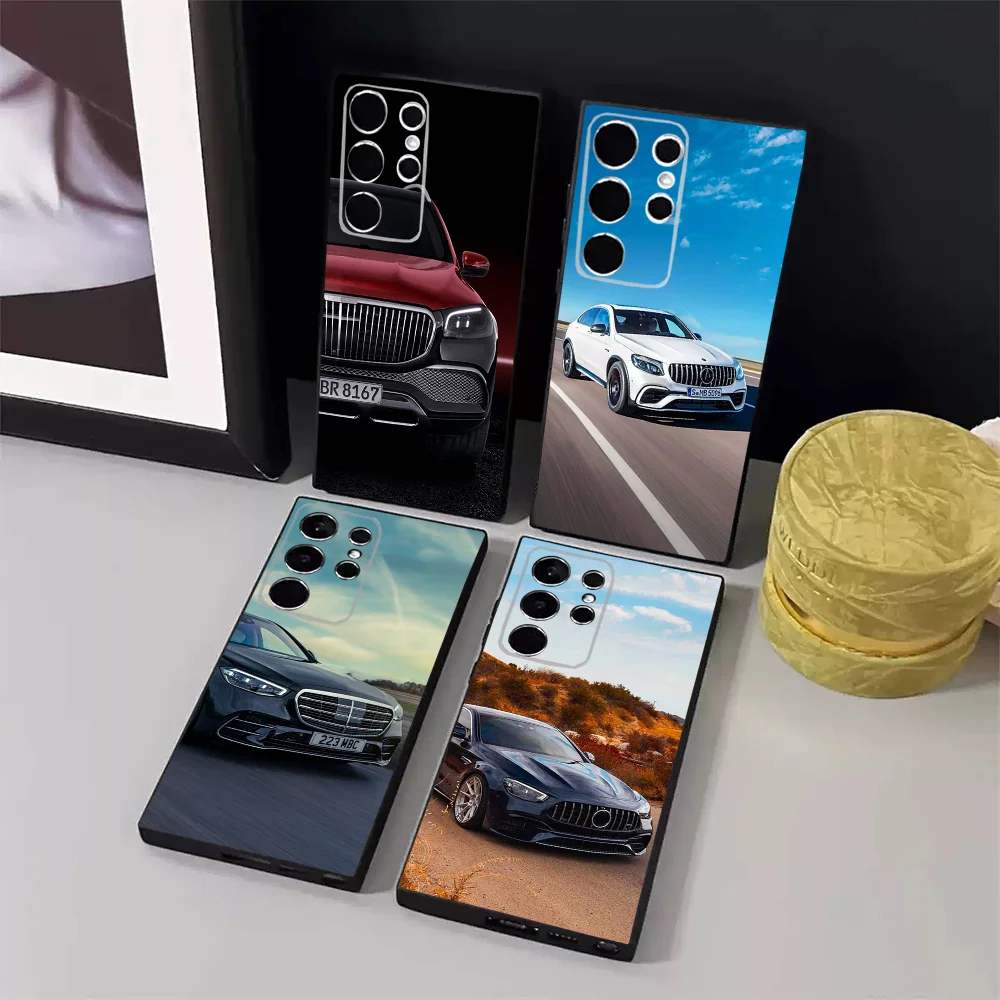 

Car M-Mercedes M-Maybach Phone Case For Samsung S24,23,22,30,21,10,9,Ultra,Plus,Lite,FE,5G Black Soft Case
