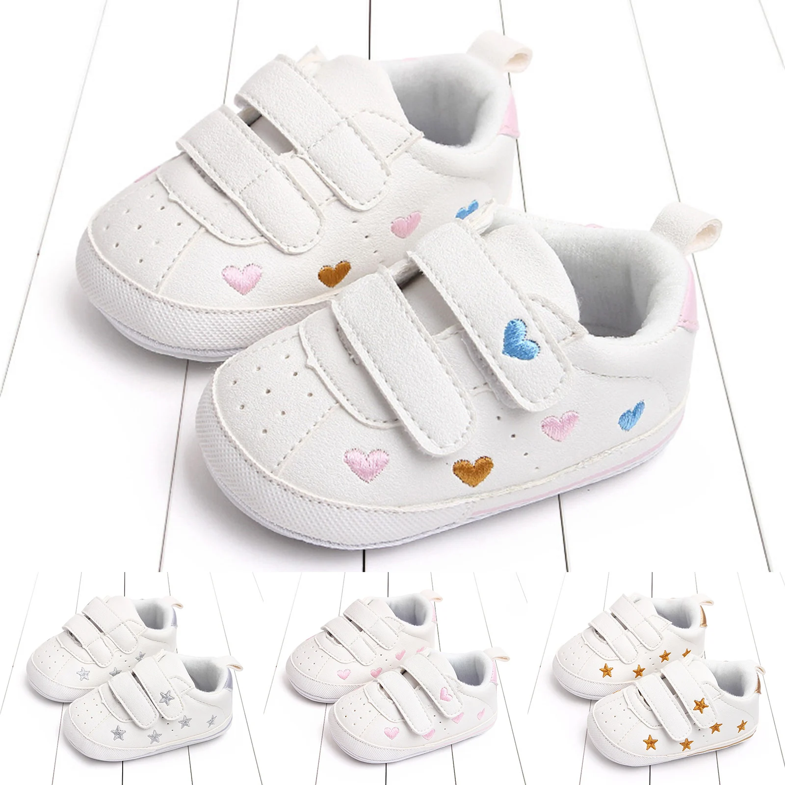 Spring And Summer Children Infant Toddler Shoes Boys And Girls Sports Shoes Flat Bottom Light Double Strap Hook 9t Girls Shoes