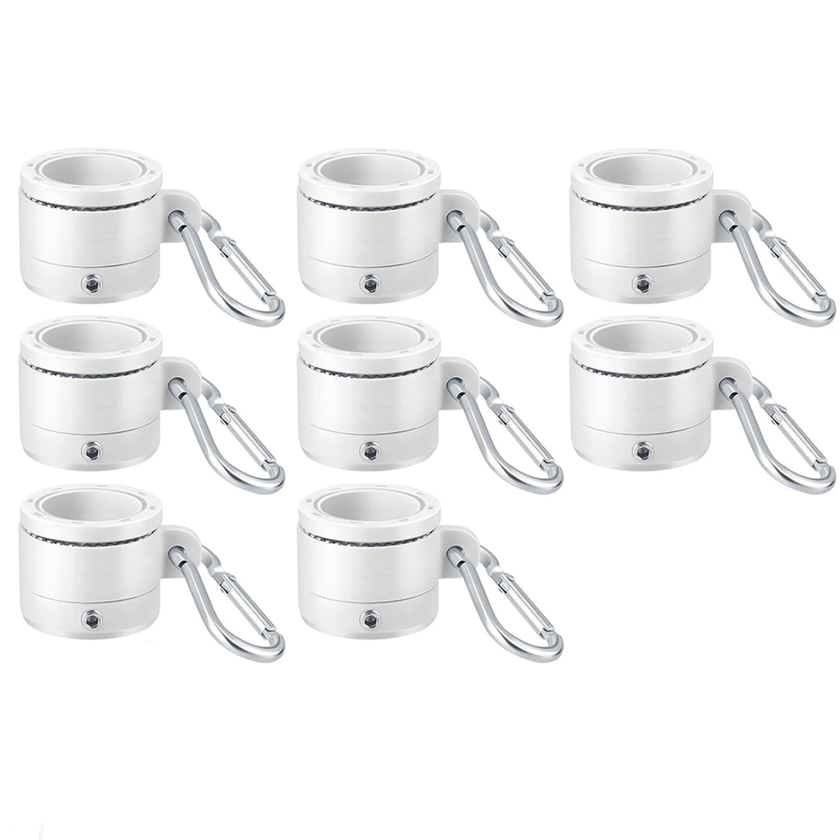 AB34-16Pcs Plastic Flag Pole Rings With Bearings 360 Degree Rotating Anti Wrap Flag Mounting Ring For 0.76-1.0In Flag Pole,B