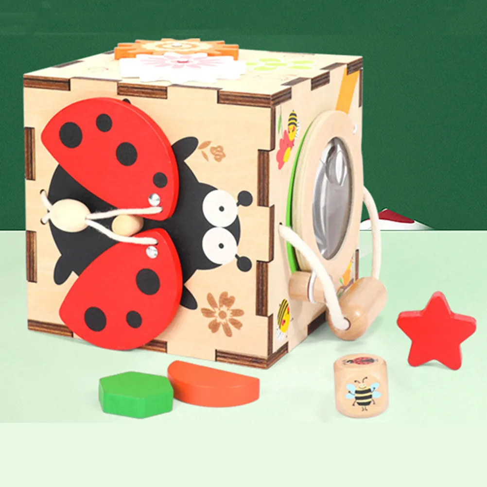 

Набор из 1 многофункциональной развивающей коробки-сортера с разноцветными сенсорными элементами для раннего развития малышей, компактный, для изучения форм и сопоставления