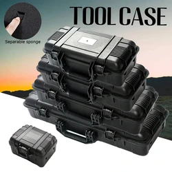 6 Sizes Black Hard Shell PP Carrying Toolbox Shockproof Portable Toolbox Secure Tools Safety Instrument Tool Storage Case