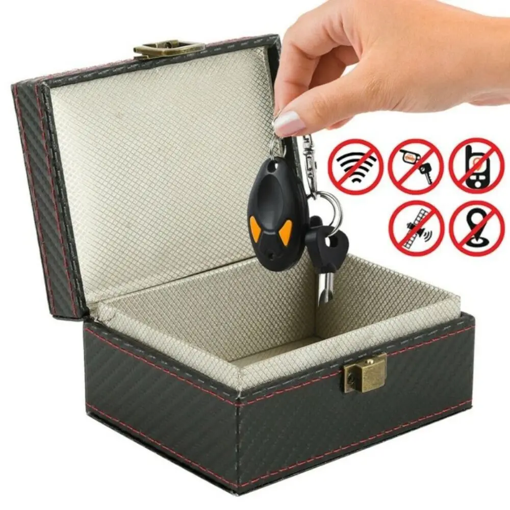 

Mobile Phone Car Keyless Signal Blocker Anti-Theft Faraday Box Key Fob Protector Radiation-proof Safety Auto Storage Box