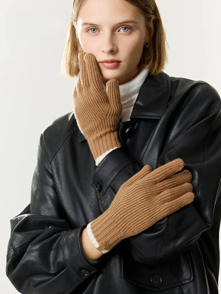 elle00-レディース-ニットウール手袋-タッチスクリーン対応-暖かい運転用-サイクリング-アウトドア-秋冬-ファッションアクセサリー