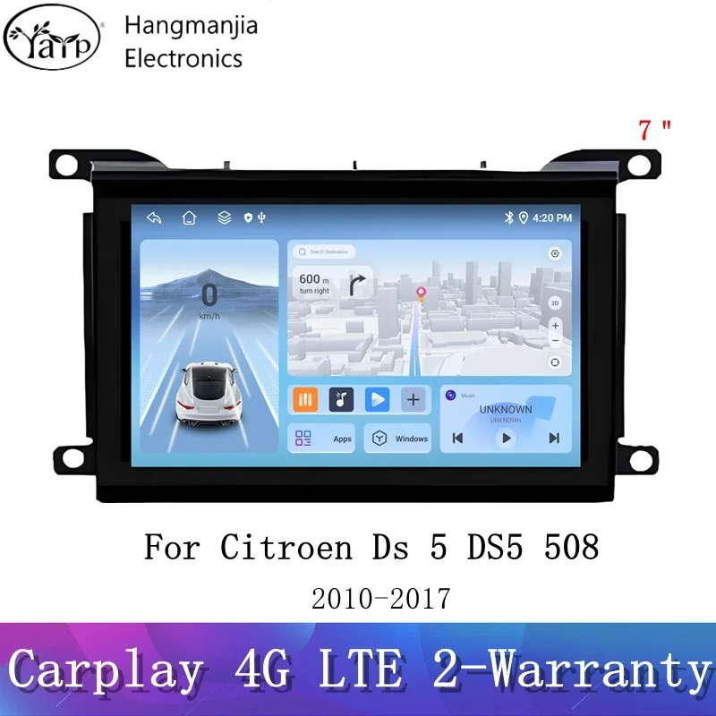 

hangmanjia Android 13 For Citroen DS5 508 2010-2017 Navigation GPS Stereo Car Radio Multimedia Carplay Autoradio 4G DSP NO DVD