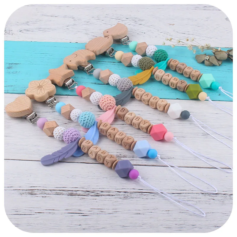 الطفل شخصية اسم هوة كليب الحلمة الدمية حامل مصاصة سلاسل تغذية الرضع ألعاب التسنين مضغ الهدايا مكافحة الإفلات سلسلة