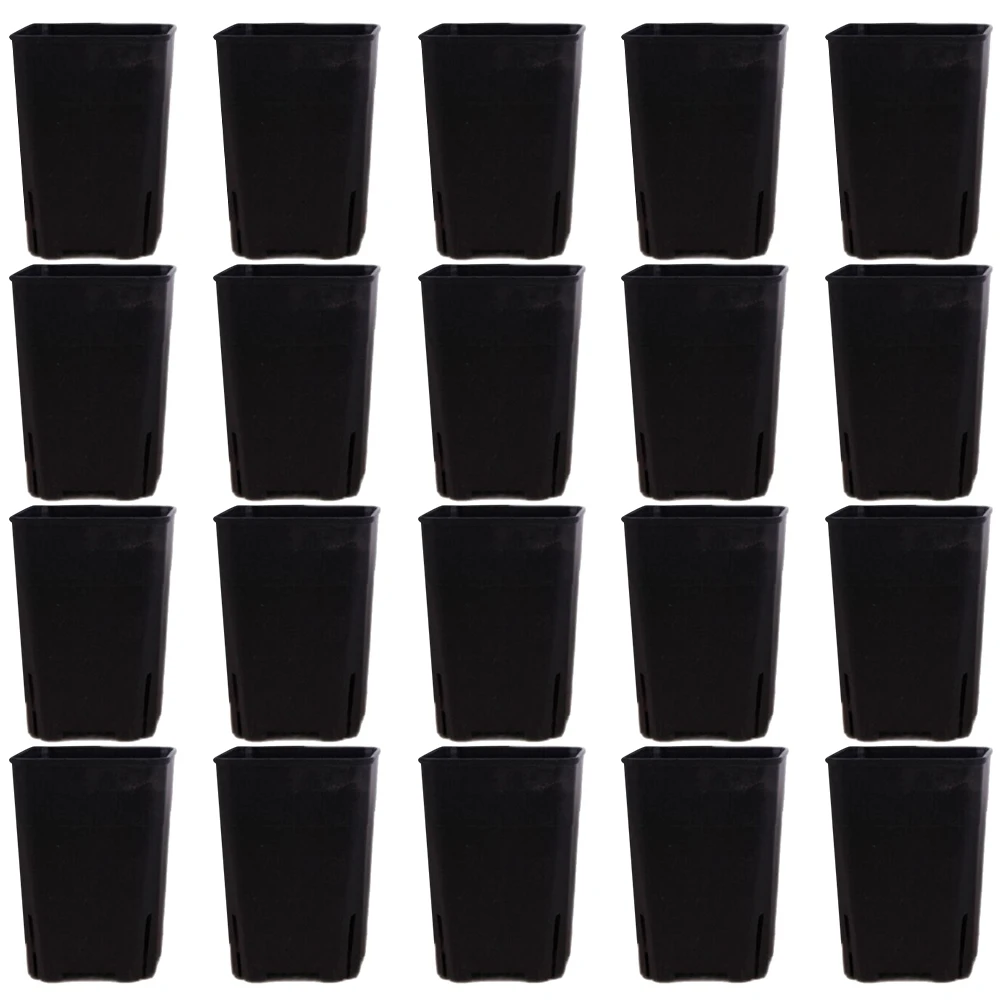 

For Outdoor Plastic Plant Pots in Square Shape with Drainage Openings for Healthy Root Environment Stackable for Easy Storage