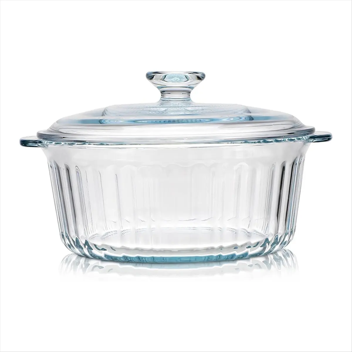 AA14 Round Glass Casserole Baking Dish with Lid, Borosilicate Glass, Glass Casserole Dish for Oven Heat- Glass Bowl