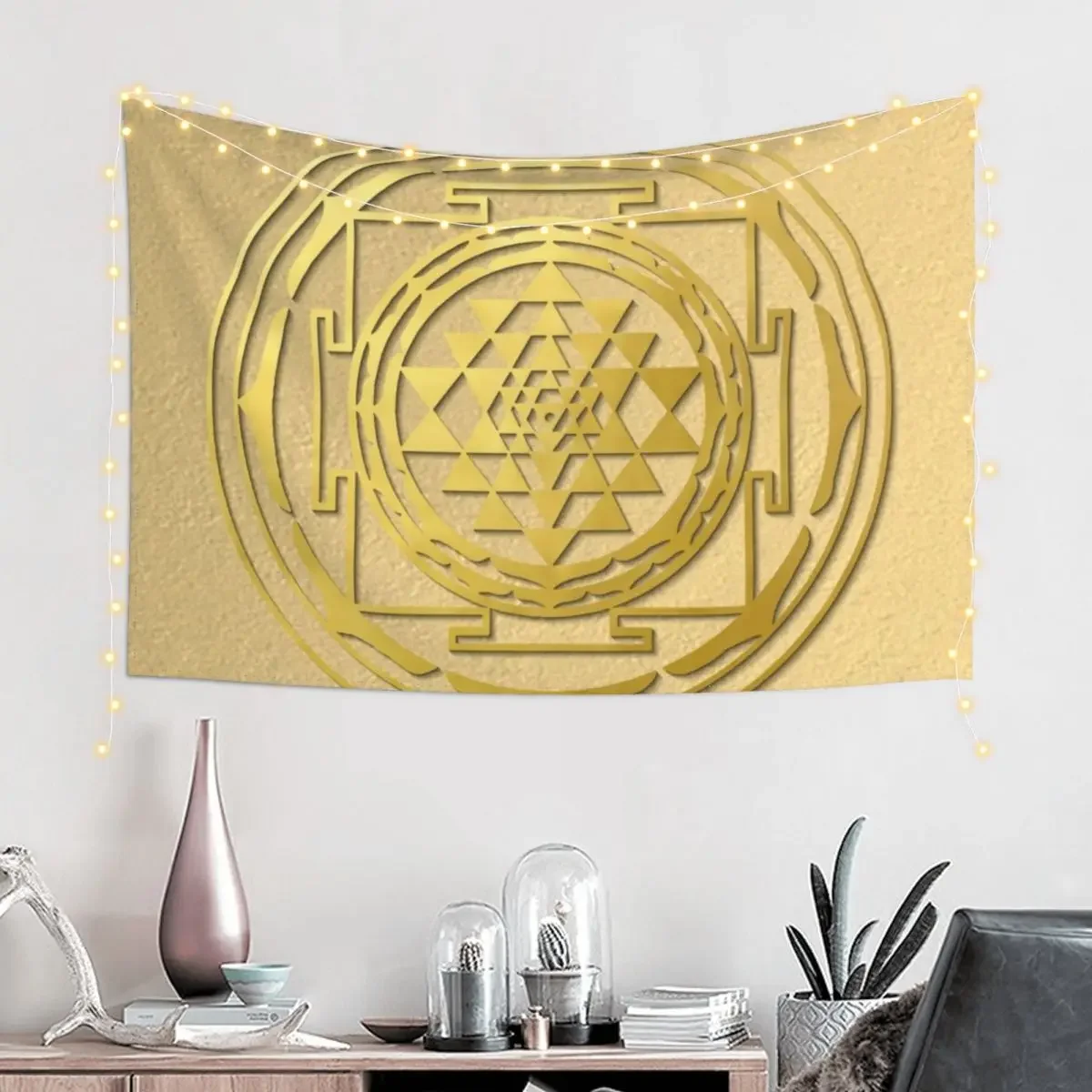 Sri Yantra sacred geometry mandala healing protection amulet Tapestry Wall Decoration Wall Art Tapestry