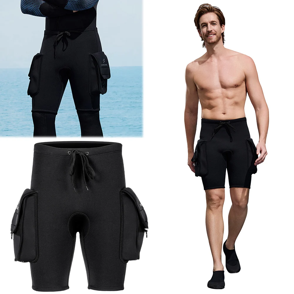 

Diving Shorts 3mm & 2 Large Pocket Neoprene Wetsuit Short Wetsuit Shorts Pants for Swimming Surfing Snorkeling Diving Keep Warm
