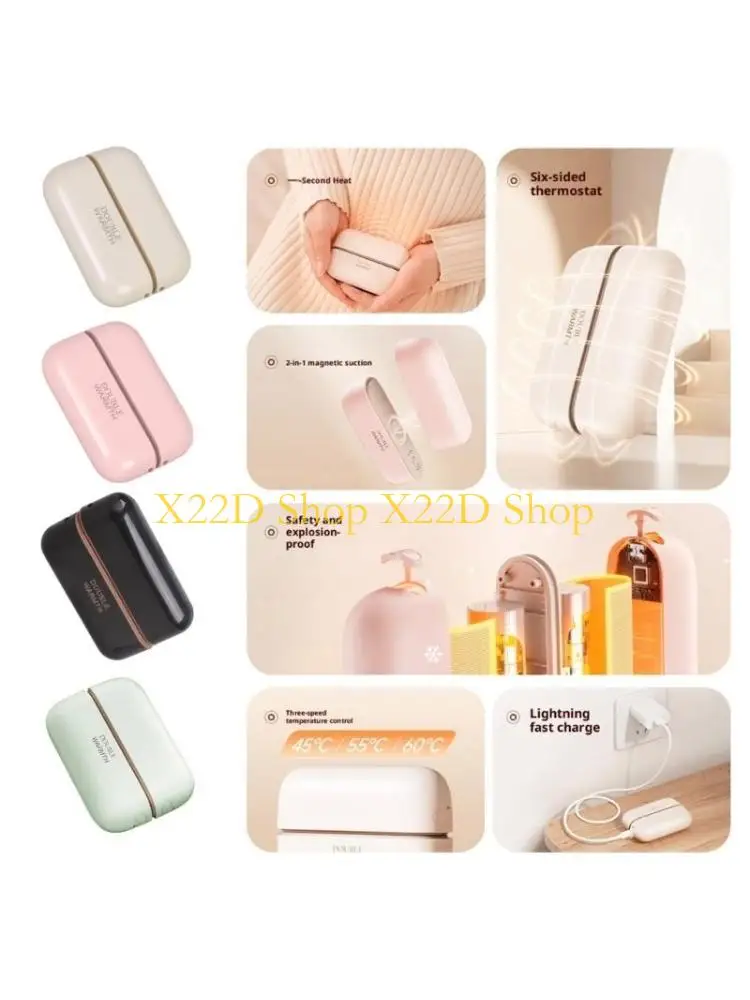 X22D Separable Warmers Fast Warm Efficiency Hand Warming Tool USB Rechargeable Warmers for Winter Cold Weather