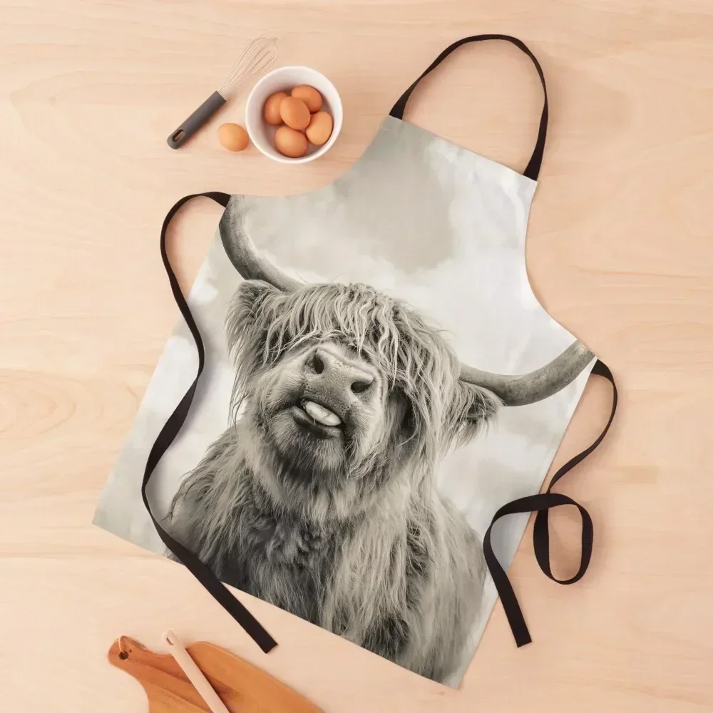 

Cheeky Highland Cow Apron Hairdressing Hairdresser Accessories household woman Salon waiter Apron