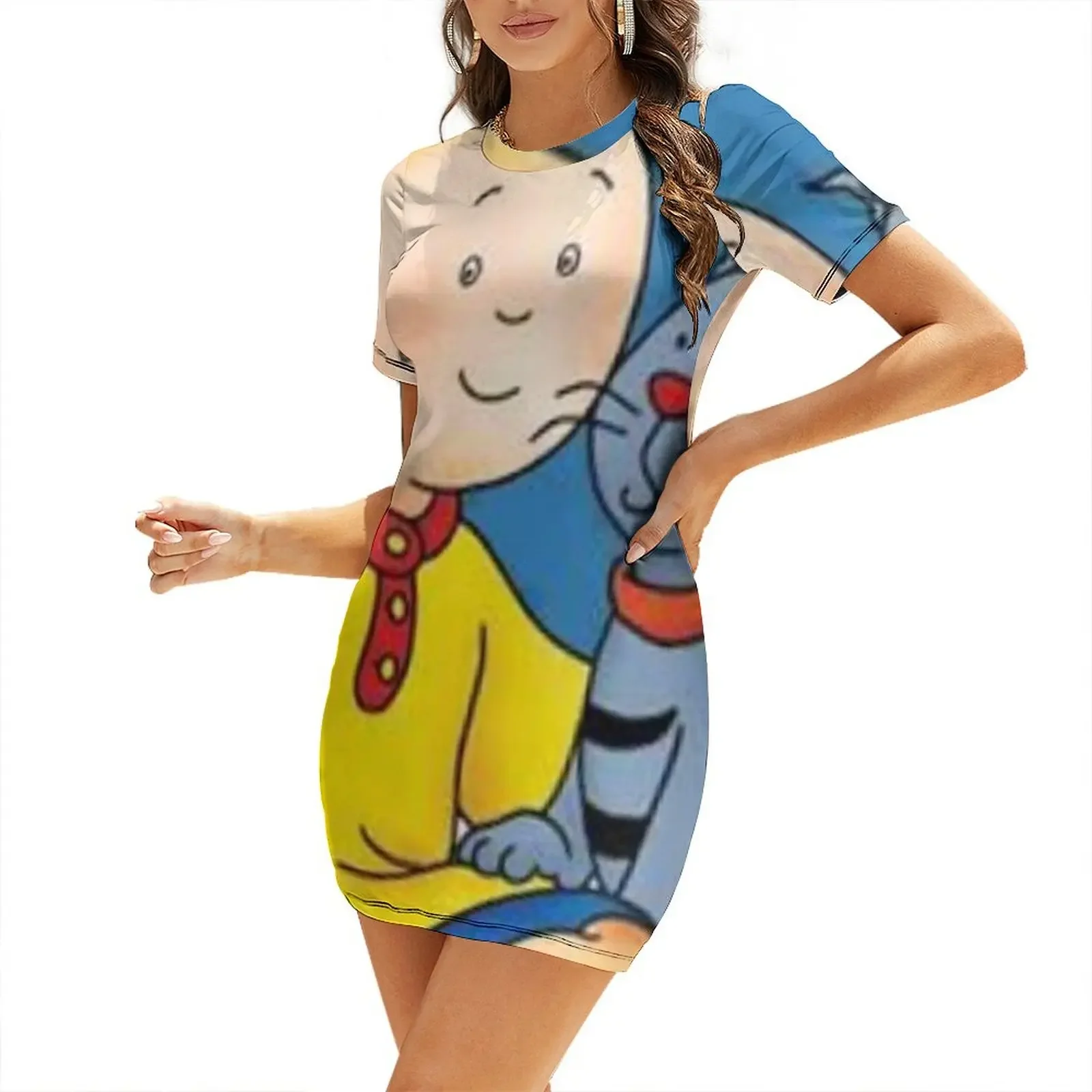 

Caillou :D Short-Sleeved Dress clothing women summer 2025 summer dress daily long sleeve dress