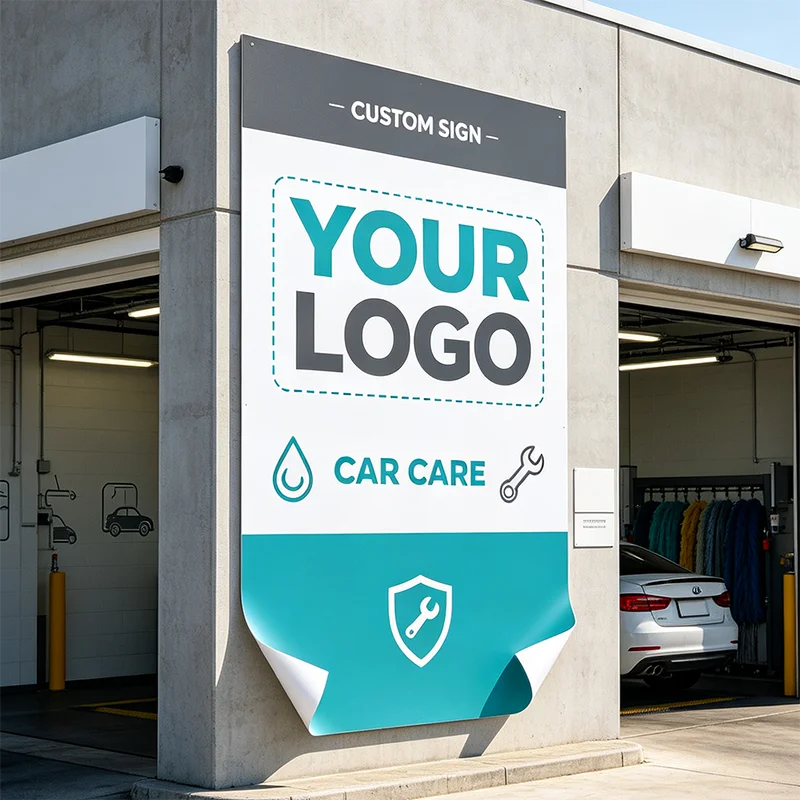 Auto Repair Shop Logo - Any Size 100cm Custom Sticker Add