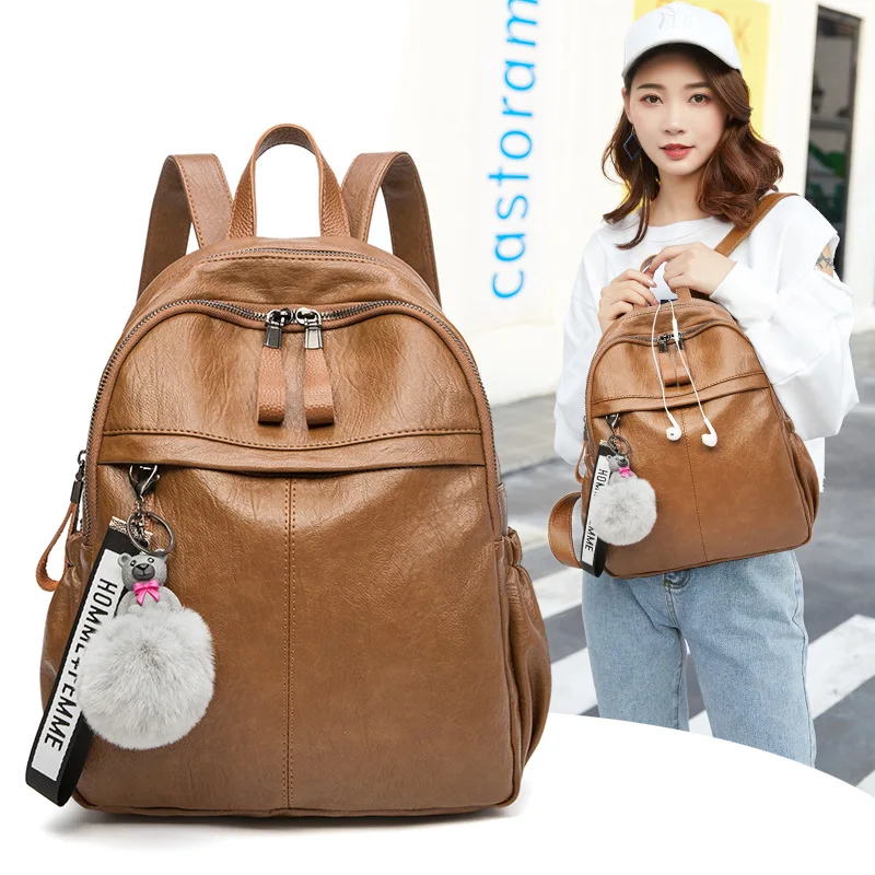 Echt leder Rucksäcke für Frauen Rindsleder hohe Kapazität wasserdichten Rucksack trend ige Frauen taschen Mädchen Reise Schult aschen