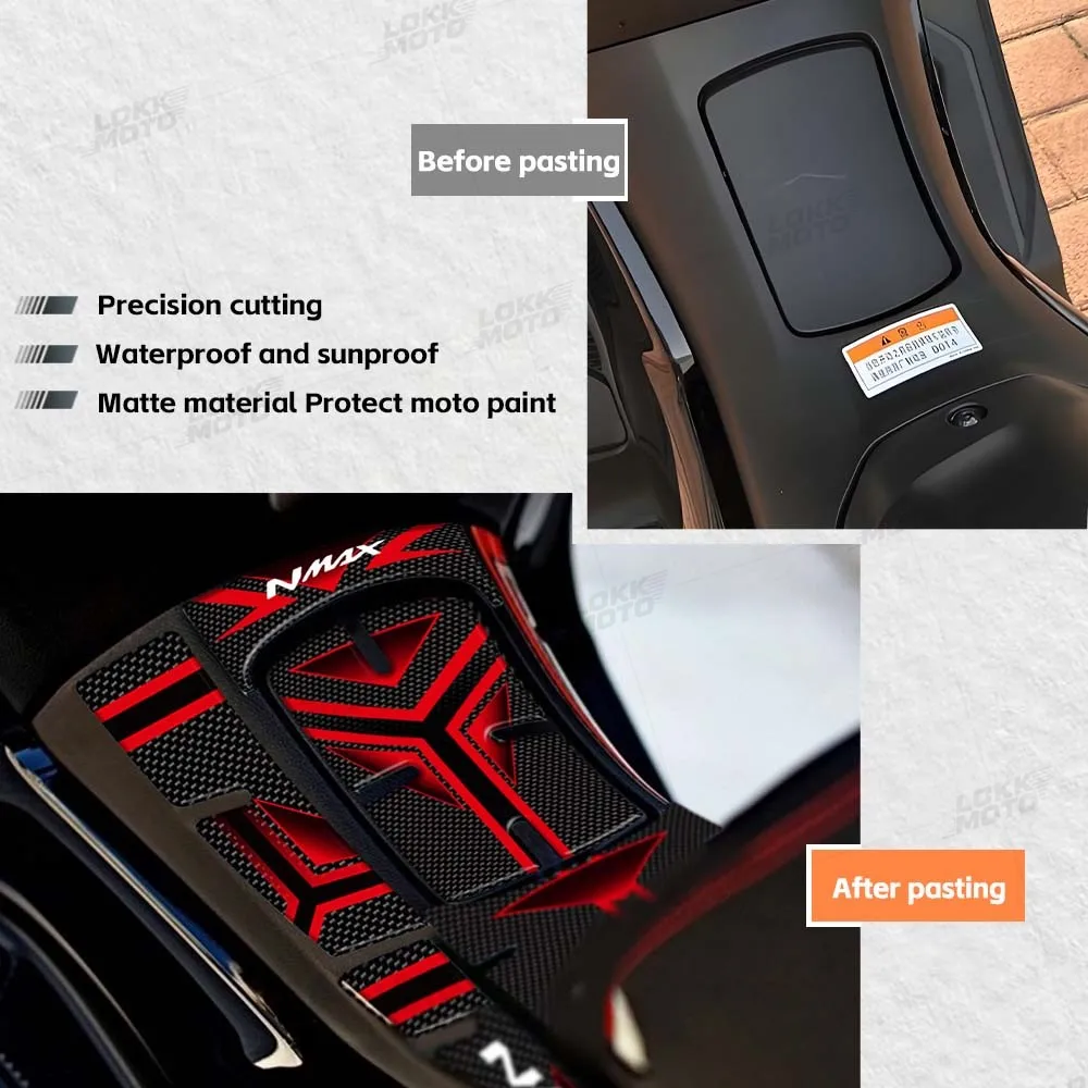 For NMAX155 NMAX125 2022-2026 Nmax 125 155 3D Epoxy Motorcycle Tank Pad Sticker Protective Scooter Accessories Decals Waterproof