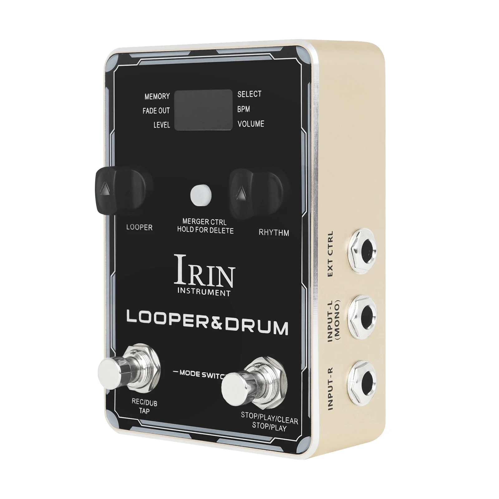 IRIN Drum Machine Phrase Loop Monoblock Electric Guitar Effect Pedal 100 Drum Rhythms 40 Storage 10 Metronomes Guitar Accessory
