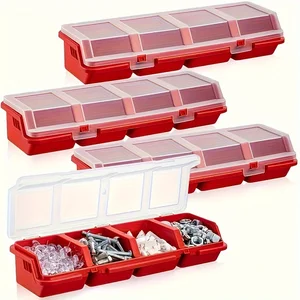 Multi-Compartment Organizer Box for Screws and Small Parts, Durable Plastic, Hardware and Jewelry Storage Case, 1Pc, 2Pcs 6 Top Sales Storage Screws - №6