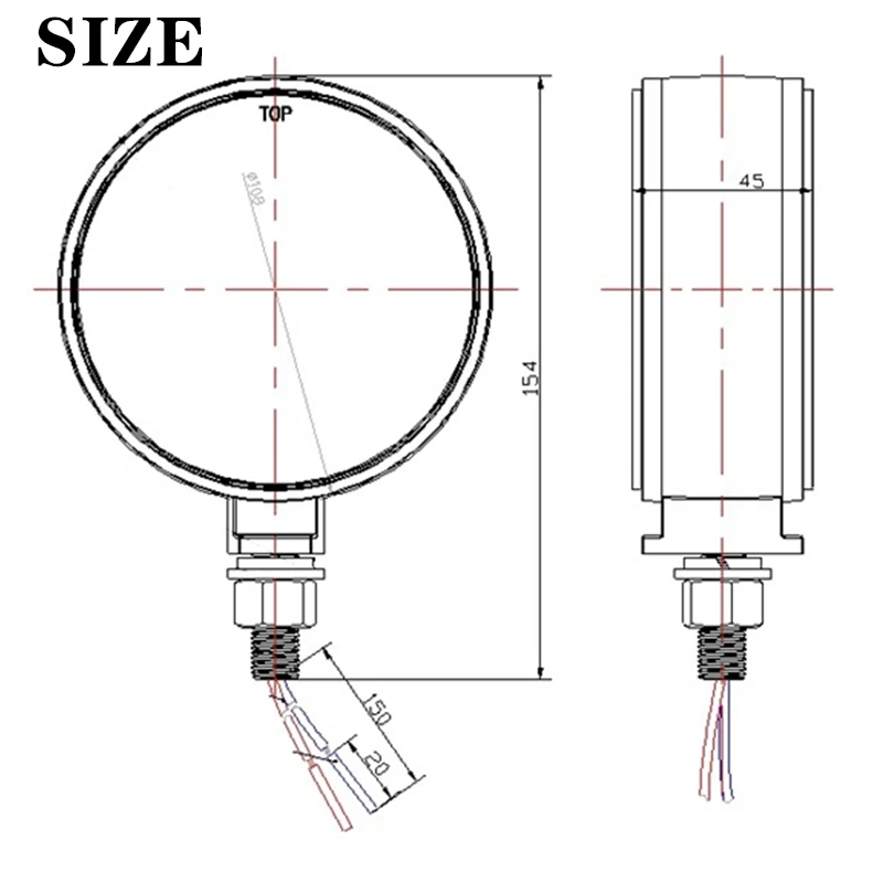 2X LED 12v 24v Pedestal strobe lights markers lights Mount Fender Light Double Face Mirror Lamps For Volvo truck