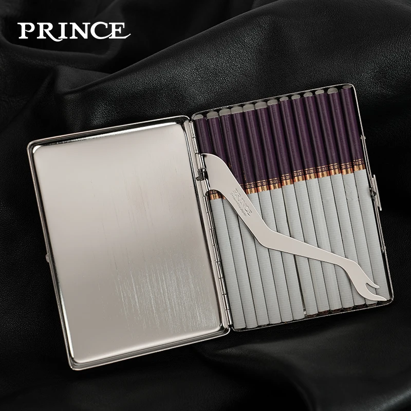 

Prince Single Layer Cigarette Box Moisture Proof Fine Cigarettes Gift for Birthday Copper Smoker Accessories