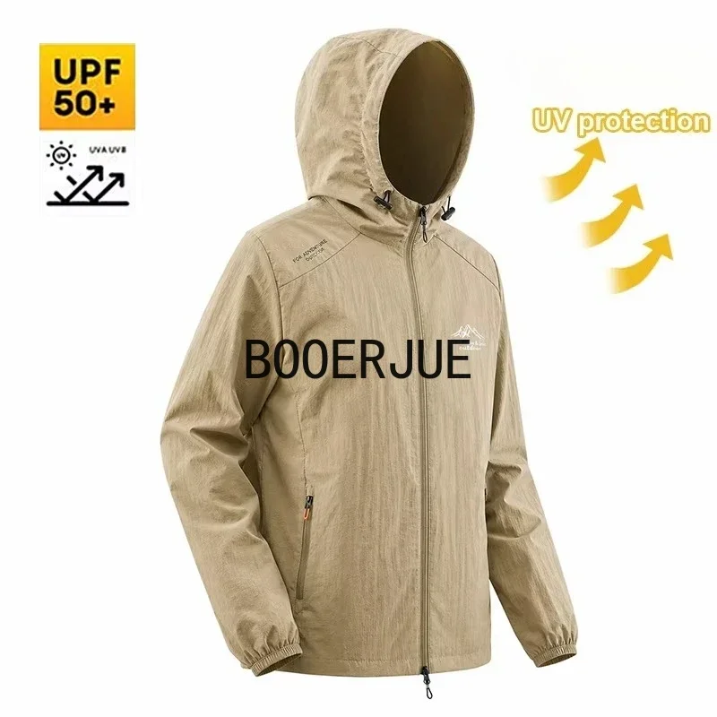 UPF 50+ Hooded Sun Protection Jacket Hiking Running Cycling Camping Fishing Lightweight Breathable Quick‑Dry Outdoor Windbreaker