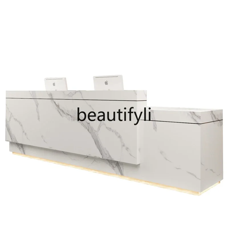 Clothing Store Cashier Beauty Salon Light Luxury Bar Hotel Institutional Imitation Marble Company Front Desk Receptio