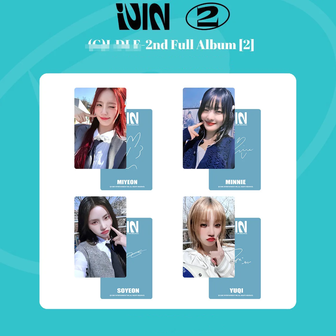 GIDLE Fate Zhao Meiyan, Song Yuqi, Tian Xiaojuan, MINNIE Card