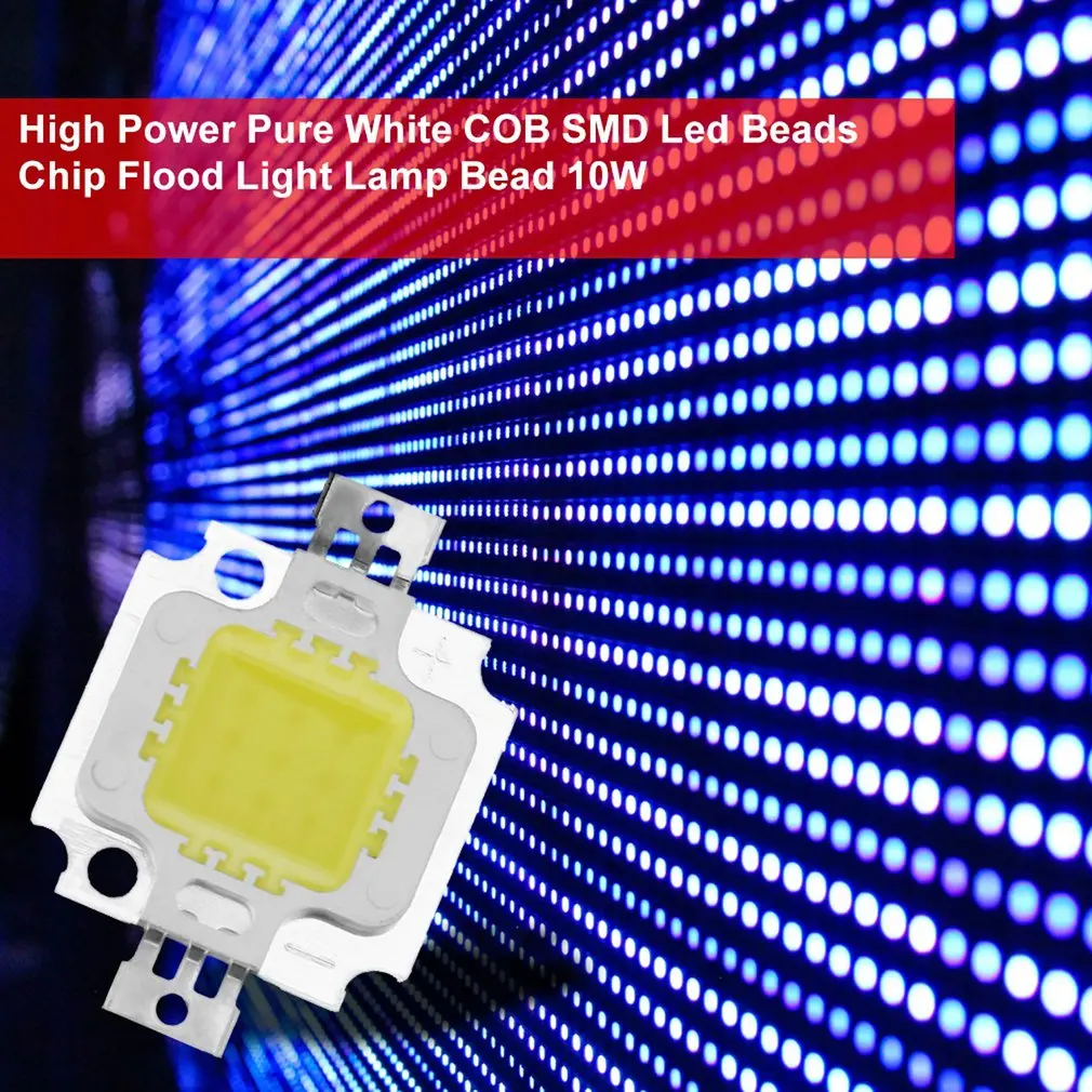 1 buah manik-manik lampu banjir Chip Led SMD COB putih murni 10W kualitas tinggi toko seluruh dunia